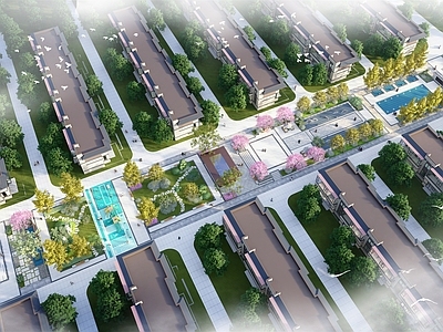 新中式鸟瞰规划