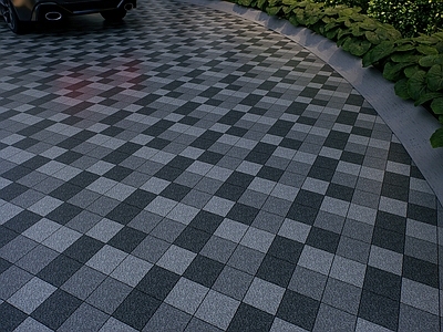 现代简约车行道路 石材铺装铺地 广场铺装 道路铺装 艺术拼花铺装 渐变铺装