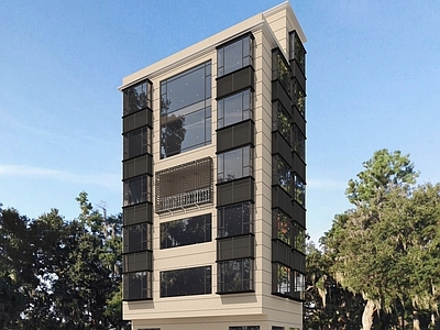 现代主义小高层住宅楼 农村自建房