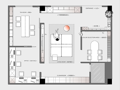 其他展厅 小展厅 木作展厅 全屋定制展厅 材料展厅 全屋定制工作室 施工图