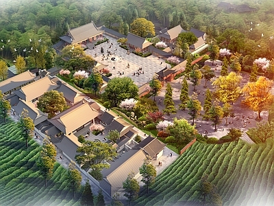 新中式寺庙建筑