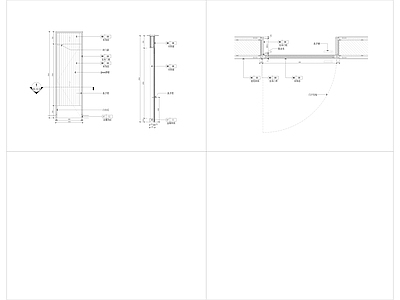 综合门节点 木门 施工图