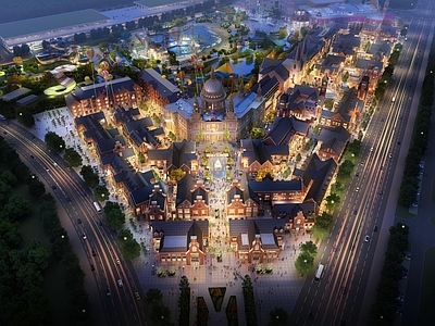 欧式娱乐建筑 游乐场 欧式建筑 乐华城