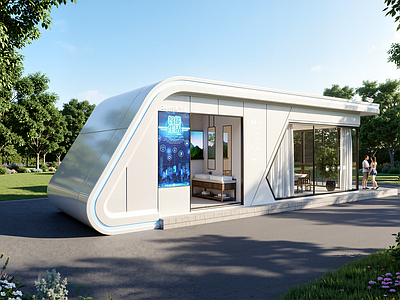 现代简约驿站 驿站 智能设施 室内工装 公共厕所