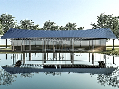 极简主义售楼处建筑 展馆建筑 美术馆建筑 公共建筑