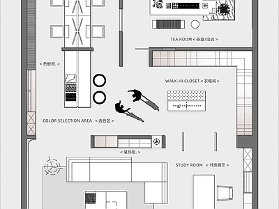 其他展厅 全屋定制展厅 木作展厅 商场展厅 展厅平面图 轻高定木作展厅 施工图