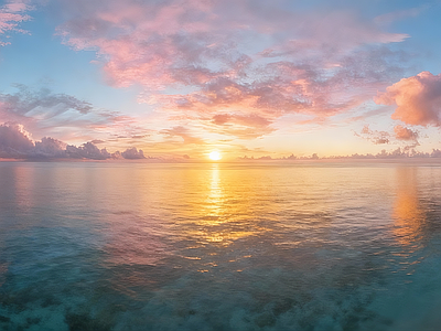 现代天空HDR 海边晚霞HDR