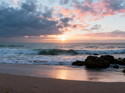 现代天空HDR 海边晚霞HDR 黄昏HDR