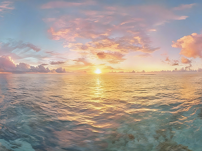 现代天空HDR 海边晚霞HDR 黄昏HDR