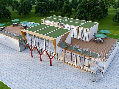 现代主义售楼处建筑