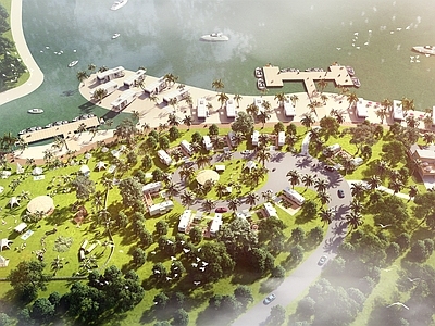 现代滨海度假风格房车营地