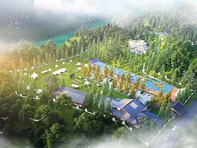 新中式鸟瞰规划