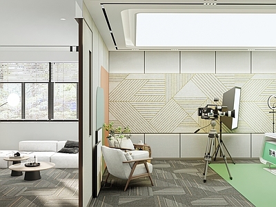 现代简约直播间