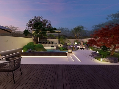 新中式别墅庭院