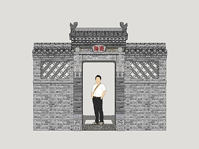 新中式入口大门 山西民居大门 山西民居院门 庭院门 古典民居院门 民居大门