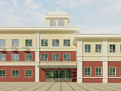 欧式学校外观 学校外观