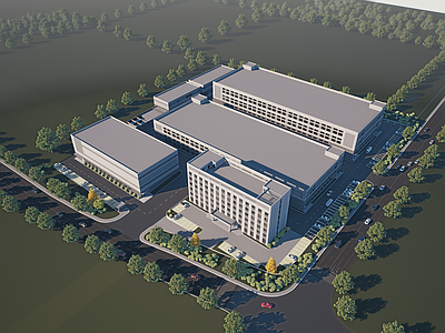 现代主义厂房 工业厂房 厂区建筑 工厂车间 现代简洁 工业建筑