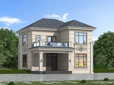 欧式别墅外观 自建房别墅