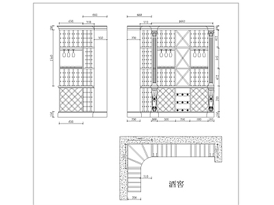 欧式家具图库 动态图块 欧式酒窖 别墅酒窖 酒窖图 施工图