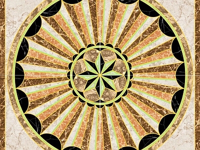 现代其他石材拼花 地面石材拼花 大理石拼花 水刀拼花