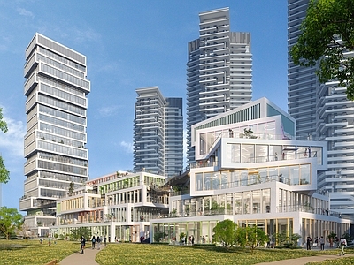 现代轻奢商业综合体 MVRDV 麓湖A17商综 精奢建筑 平立剖面 详细图纸 施工图