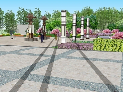 新中式广场景观