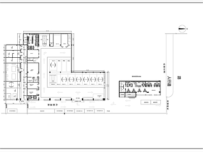 现代其他工装空间 汽修平面方案图 施工图