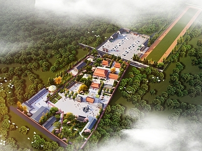 新中式寺庙建筑