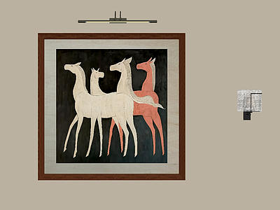 现代挂画 中古抽象画 肌理画 油画 方形小装饰画 质感挂画