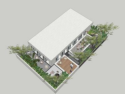 现代简约屋顶花园
