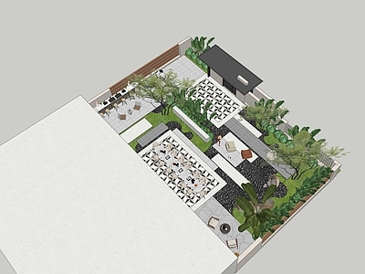 现代简约屋顶花园