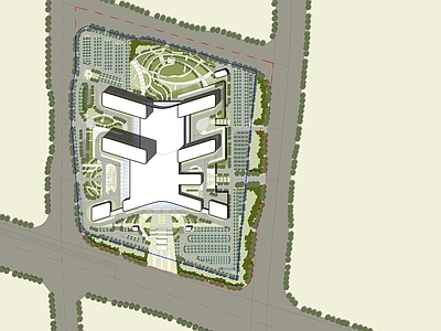 现代医院建筑 现代医院 三甲医院 门诊 住院部 疗养院建筑 施工图