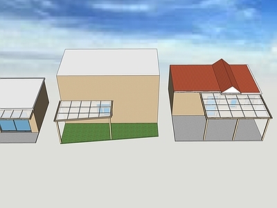 现代简约雨棚 钢结构玻璃雨棚