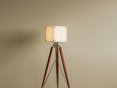 中古风落地灯 中古落地灯 包豪斯落地灯 三角支架 升降落地灯 中古复古落地灯