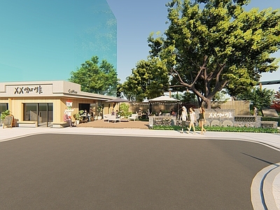 日式文旅项目景观 商业景观 咖啡外摆 现代庭院 露营野餐 乡村咖啡馆