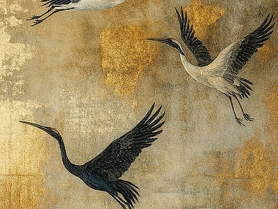 新中式其他挂画 仙鹤画 中式画