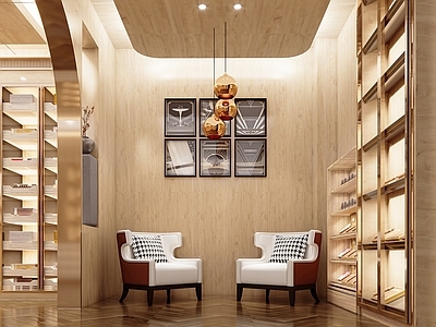 原木轻奢风休息区 雪茄屋