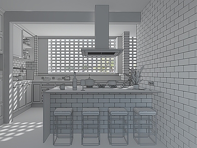 现代简约开放式厨房