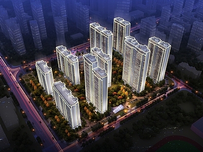 现代主义小高层住宅楼