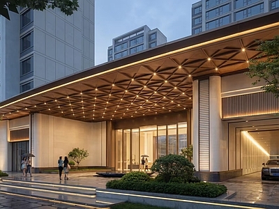 新中式售楼处建筑