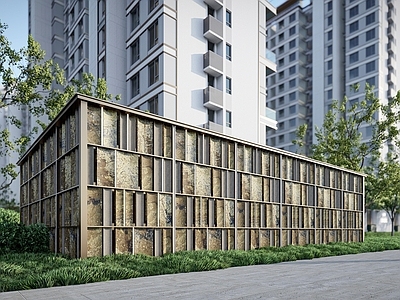 现代主义格栅围挡 配电房装饰围挡 采光井装饰围挡 金属格栅围挡 景墙围墙 设备围挡