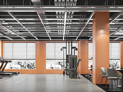 现代工业风健身房