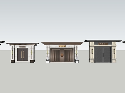 新中式庭院门 新中式庭院门带顶