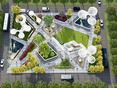 现代主义景观口袋公园