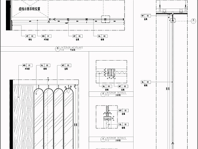 现代屏风隔断 金属玻璃屏风 卧室屏风 隔断大样图 屏风节点 施工图