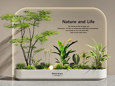 现代简约植物堆 植物堆 花坛花池 室内景观 庭院景观 景观造景