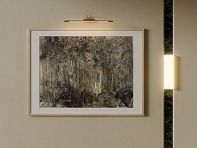 奶油风玄关 玄关装饰画 抽象画 肌理画 油画 走道挂画