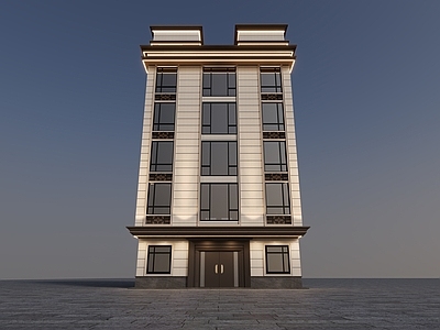 新中式别墅外观 现代独栋别墅 别墅建筑外观 自建房