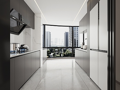 现代简约开放式厨房