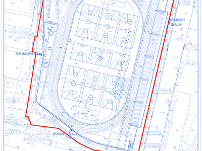 现代学校建筑 运动场 地下车库 改扩建 施工图
